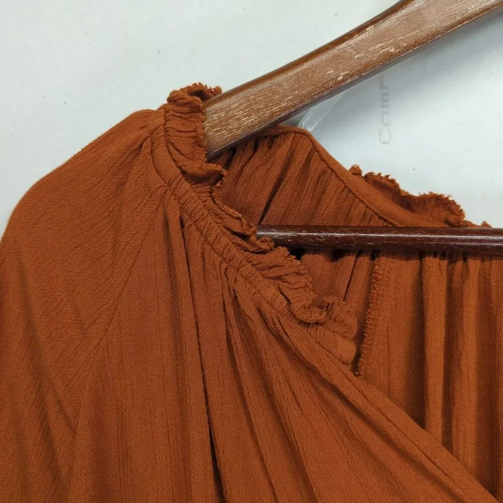 Knox Rose A New Day Blouse XXL Lot Of 2 Tops Burnt Orange - Picture 7 of 16